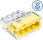 SCP3 B10 quick connector plug transparent/yellow (pack = 10 pcs.)